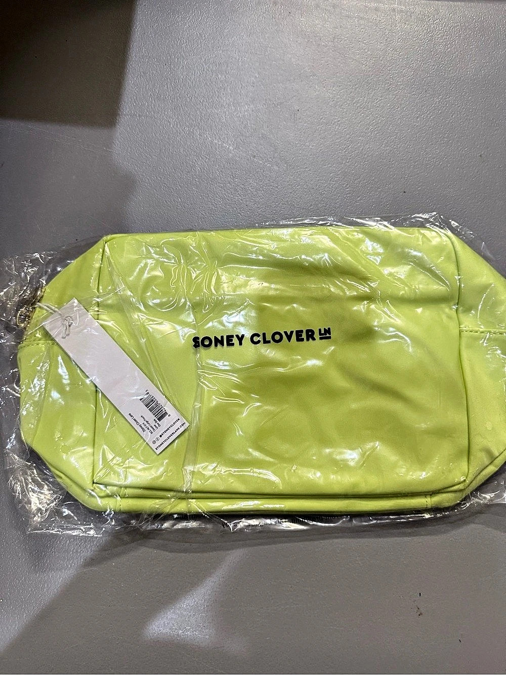 SCL Stoney Clover Lane Classic Large Nylon Pouch Lime NWT